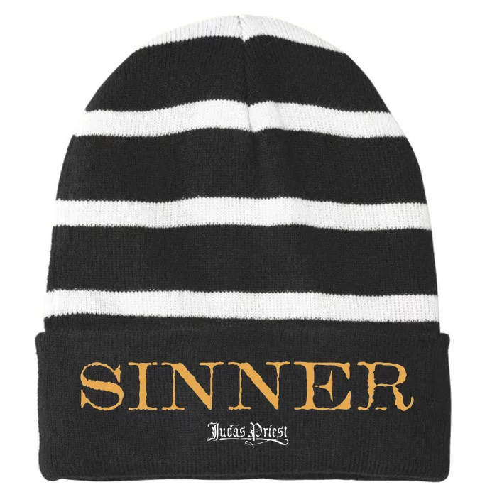 Judas Priest Sinner Striped Beanie with Solid Band