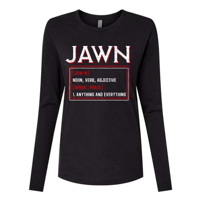 Jawn Philadelphia Slang Philly Resident Hometown Pride Womens Cotton Relaxed Long Sleeve T-Shirt