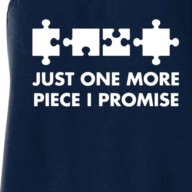 Jigsaw Puzzle Theme Just One More Piece Women's Racerback Tank