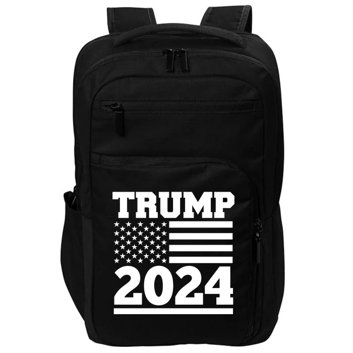 Jumbo Print Trump 2024 Usa Flag Impact Tech Backpack