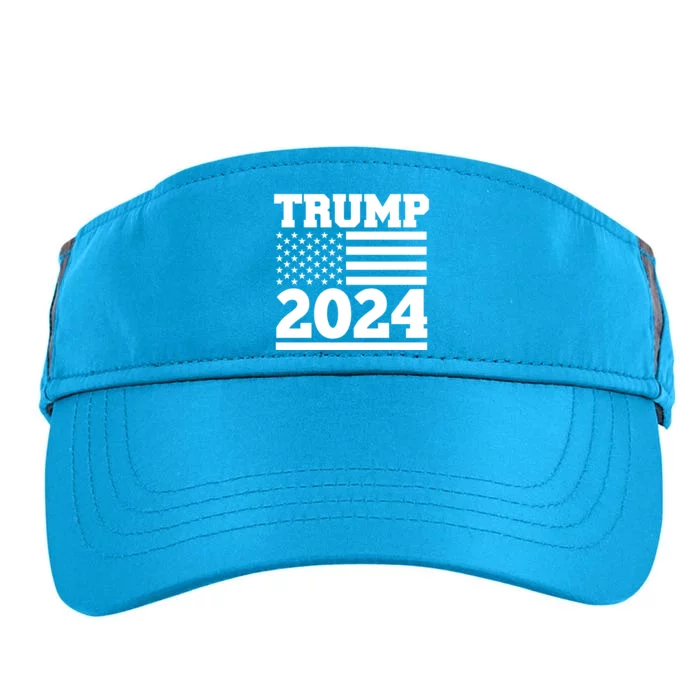 Jumbo Print Trump 2024 Usa Flag Adult Drive Performance Visor