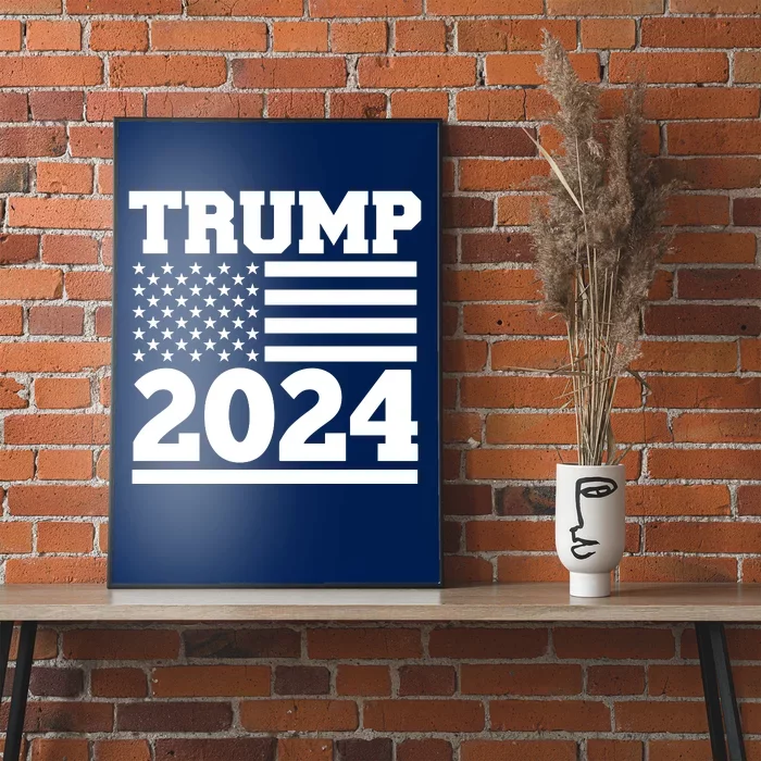 Jumbo Print Trump 2024 Usa Flag Poster