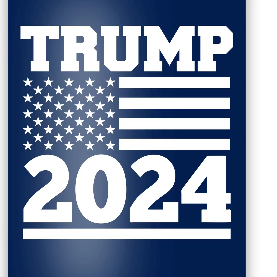 Jumbo Print Trump 2024 Usa Flag Poster