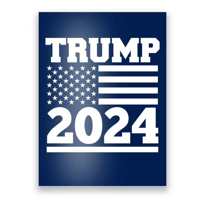 Jumbo Print Trump 2024 Usa Flag Poster