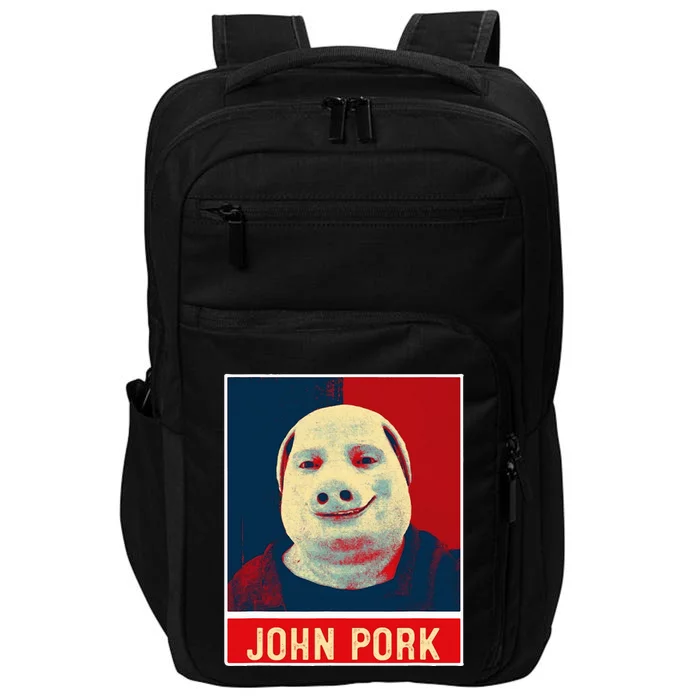 John Pork Vintage Retro Funny Meme Impact Tech Backpack