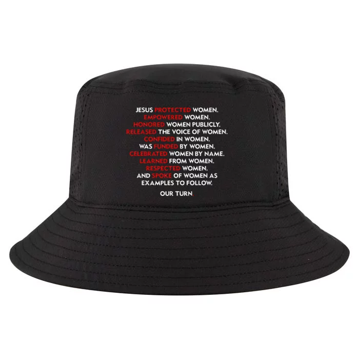 Jesus Protected Women Empowered Women Honored Women Publicly Cool Comfort Performance Bucket Hat