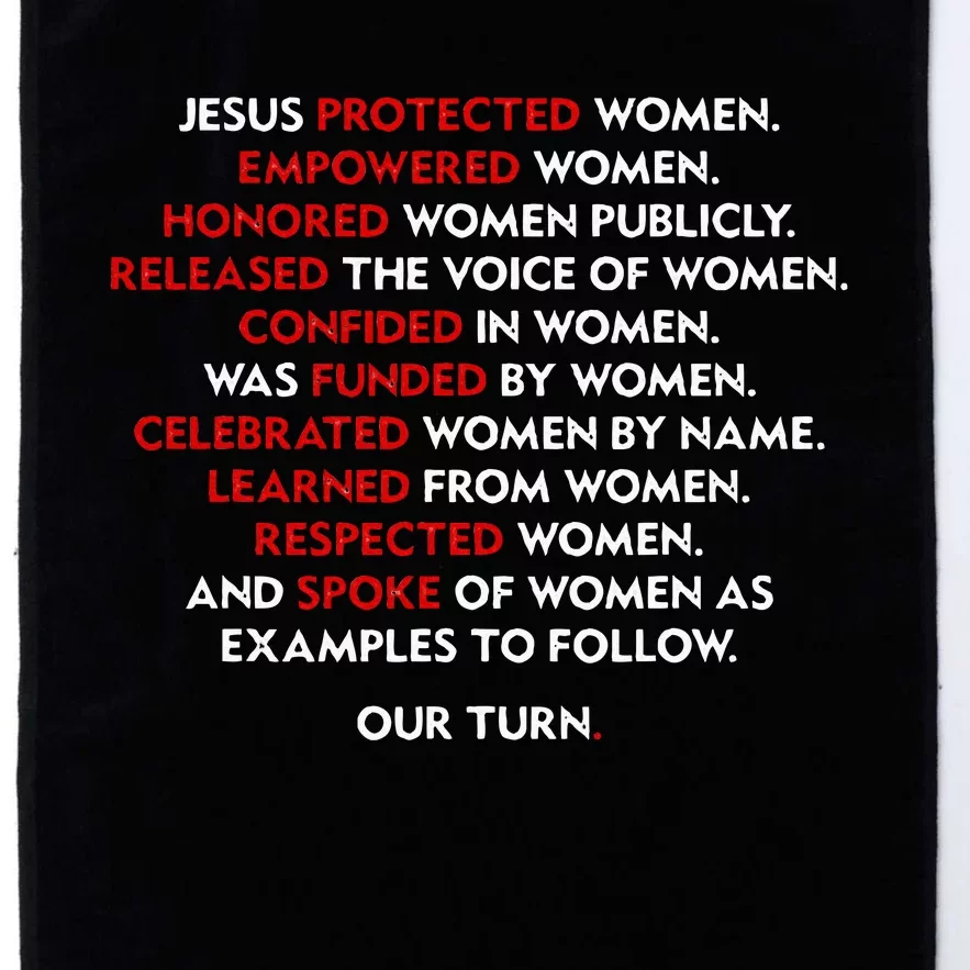 Jesus Protected Women Empowered Women Honored Women Publicly Platinum Collection Golf Towel