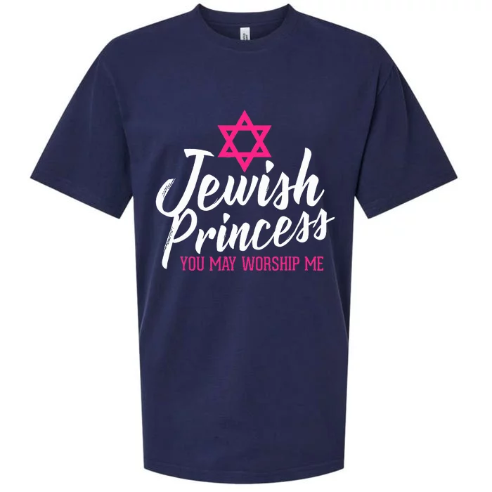 Jewish Princess You May Worship Me Funny Jewish Sueded Cloud Jersey T-Shirt