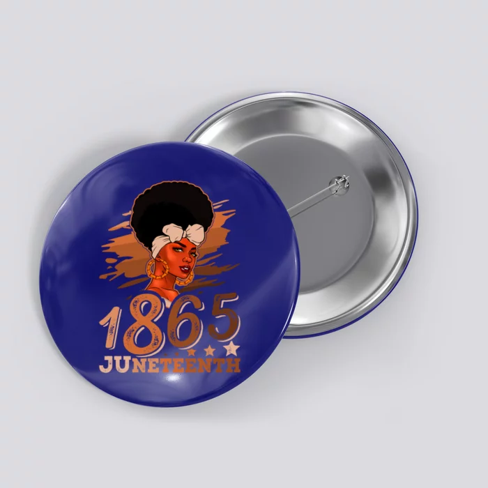 Juneteenth Queen 1865 Ecipation Day Black History Month Gift Button