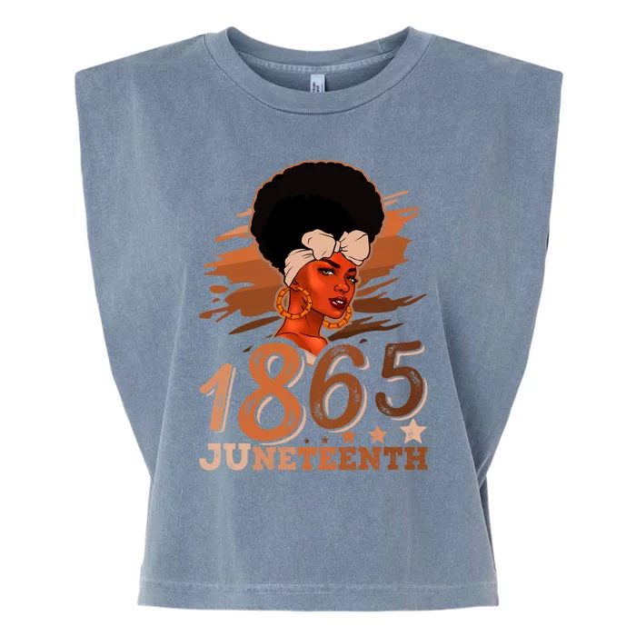 Juneteenth Queen 1865 Ecipation Day Black History Month Gift Garment-Dyed Women's Muscle Tee