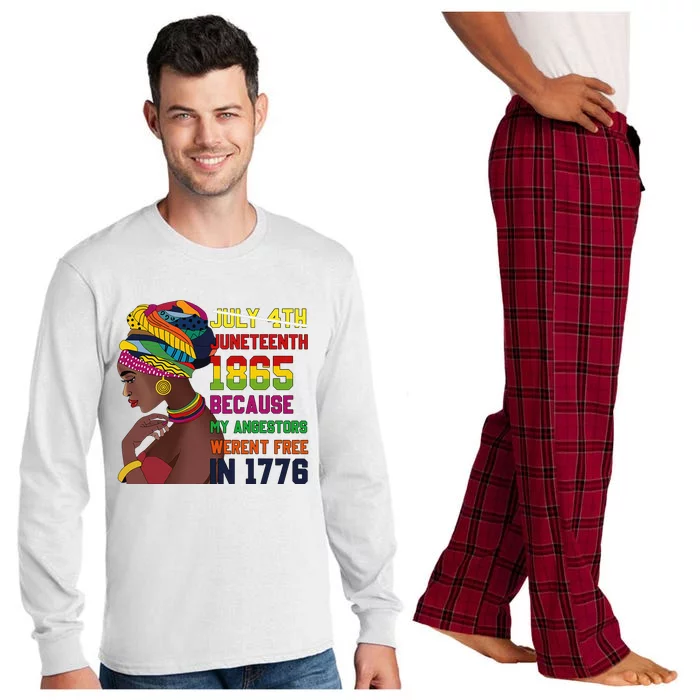 Juneteenth  Queen African American black afro Long Sleeve Pajama Set