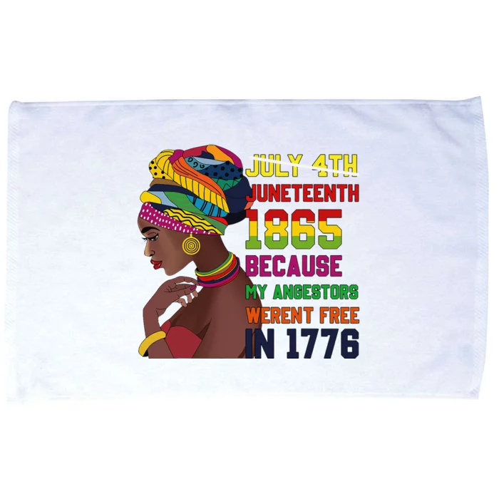 Juneteenth  Queen African American black afro Microfiber Hand Towel