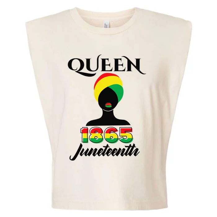 Juneteenth  Queen Afro Melanin Black Magic Garment-Dyed Women's Muscle Tee