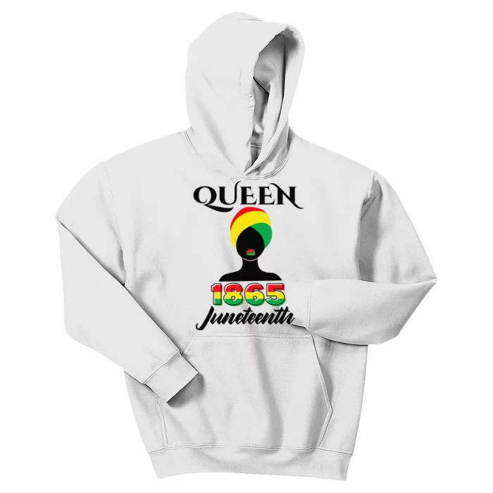 Juneteenth  Queen Afro Melanin Black Magic Kids Hoodie