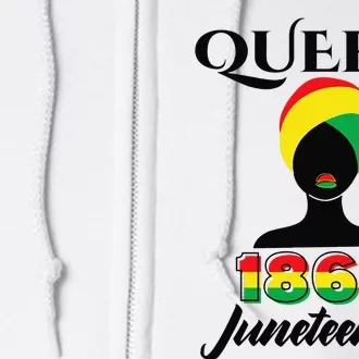 Juneteenth  Queen Afro Melanin Black Magic Full Zip Hoodie