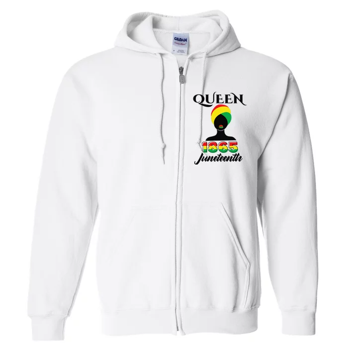 Juneteenth  Queen Afro Melanin Black Magic Full Zip Hoodie