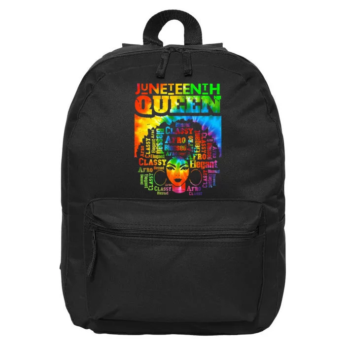 Juneteenth Queen Afro Melanin Black Girl Magic Women 16 in Basic Backpack