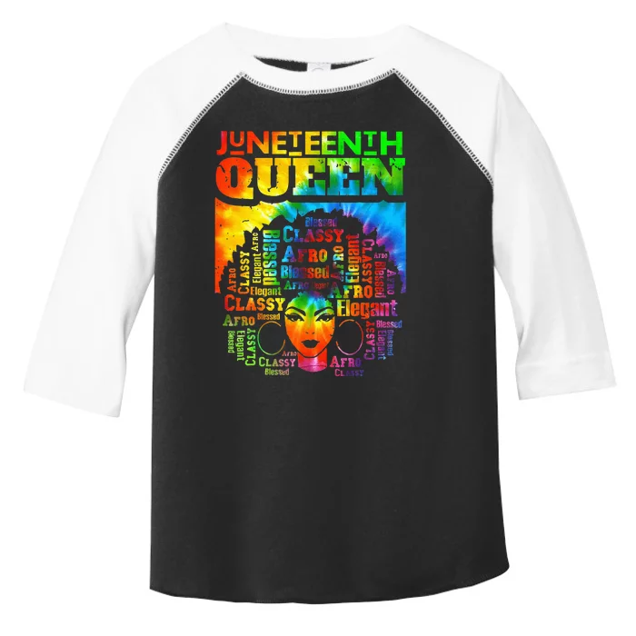 Juneteenth Queen Afro Melanin Black Girl Magic Women Toddler Fine Jersey T-Shirt