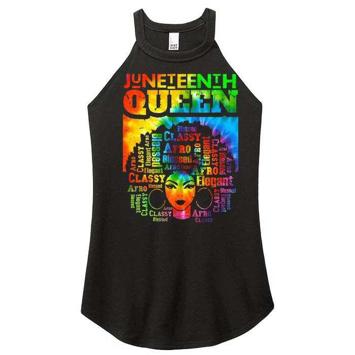 Juneteenth Queen Afro Melanin Black Girl Magic Women Women’s Perfect Tri Rocker Tank