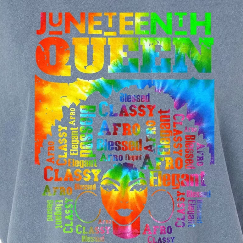 Juneteenth Queen Afro Melanin Black Girl Magic Women Garment-Dyed Women's Muscle Tee