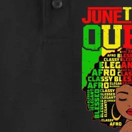 Juneteenth Queen Afro Melanin Black Magic Dry Zone Grid Performance Polo