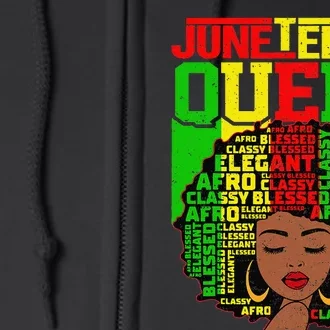 Juneteenth Queen Afro Melanin Black Magic Full Zip Hoodie