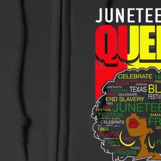 Juneteenth Queen Afro Melanin Black Magic Full Zip Hoodie