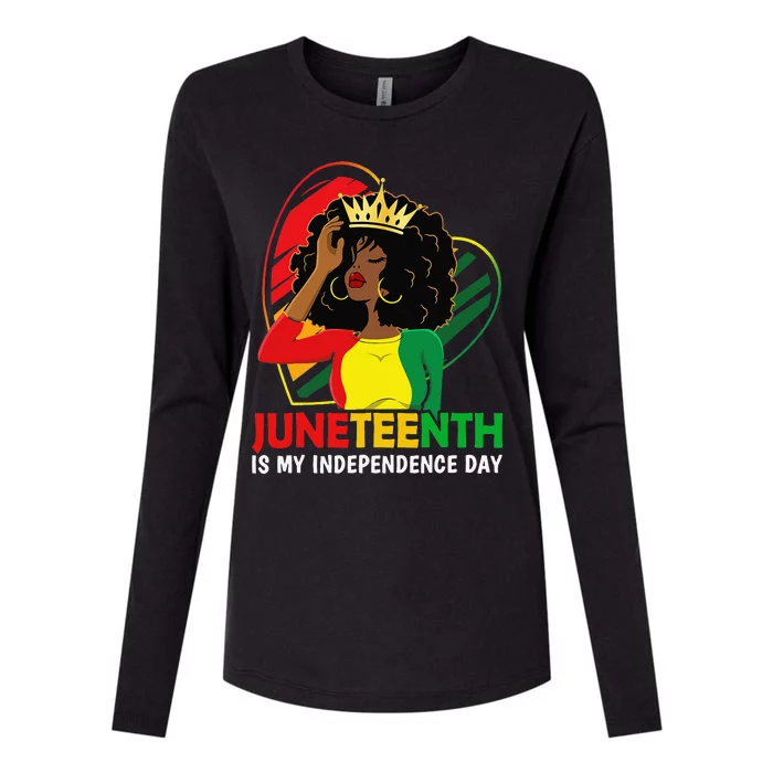 Juneteenth  Queen African American black Womens Cotton Relaxed Long Sleeve T-Shirt