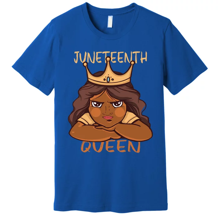 Juneteenth Queen African American Roots Melanin Freedom Gift Premium T-Shirt