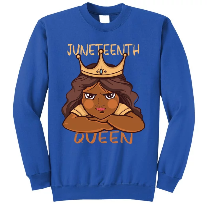 Juneteenth Queen African American Roots Melanin Freedom Gift Tall Sweatshirt