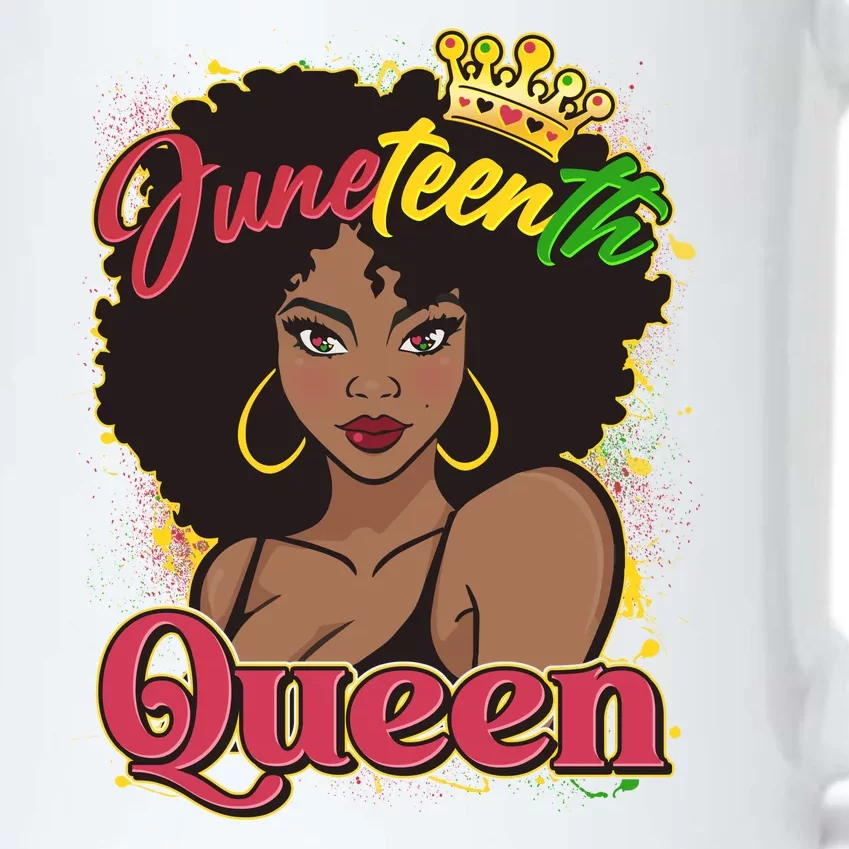 Juneteenth Queen Black African American Woman Afro Black Color Changing Mug