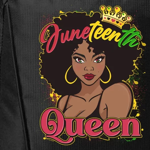 Juneteenth Queen Black African American Woman Afro City Backpack