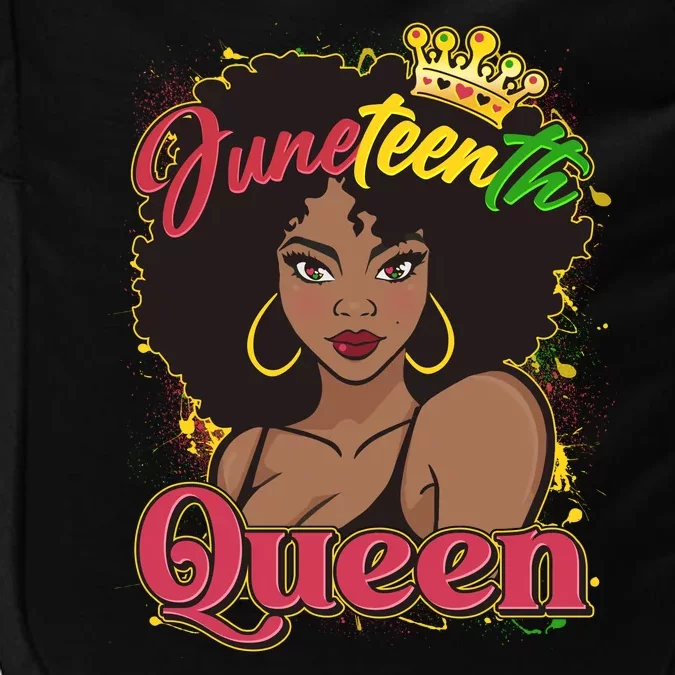 Juneteenth Queen Black African American Woman Afro Impact Tech Backpack