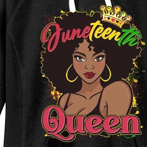 Juneteenth Queen Black African American Woman Afro Women's Fleece Hoodie