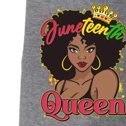 Juneteenth Queen Black African American Woman Afro Doggie 3-End Fleece Hoodie