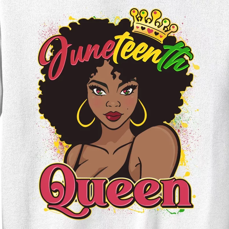 Juneteenth Queen Black African American Woman Afro Sweatshirt