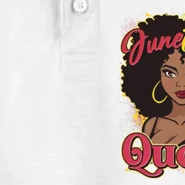 Juneteenth Queen Black African American Woman Afro Dry Zone Grid Performance Polo