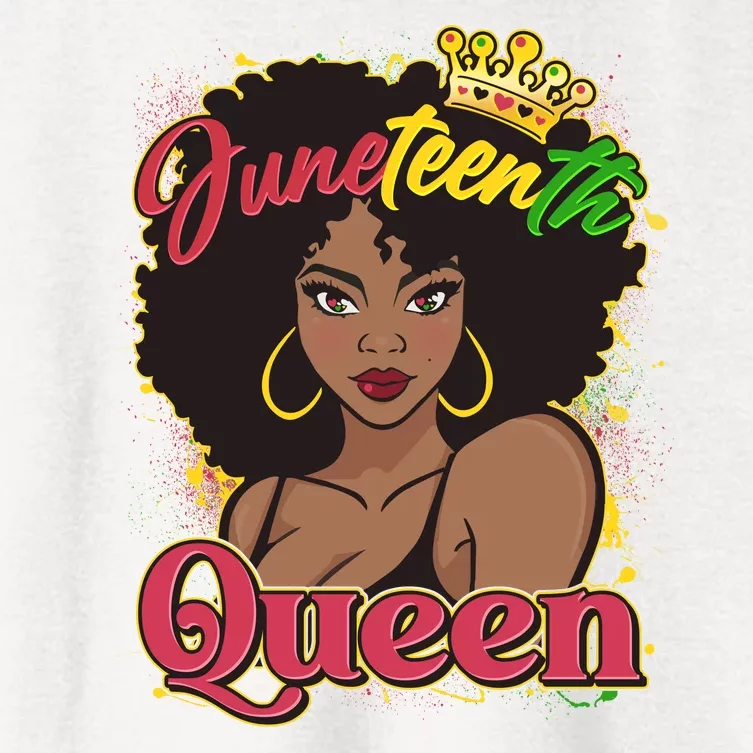 Juneteenth Queen Black African American Woman Afro Women's Crop Top Tee