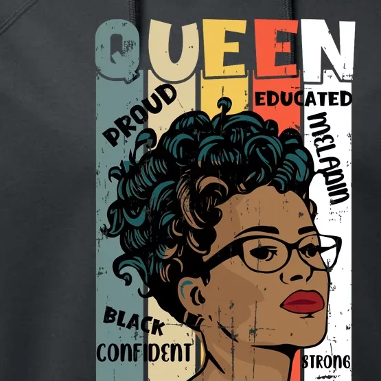 Juneteenth Queen Celebration Artwork Performance Fleece Hoodie