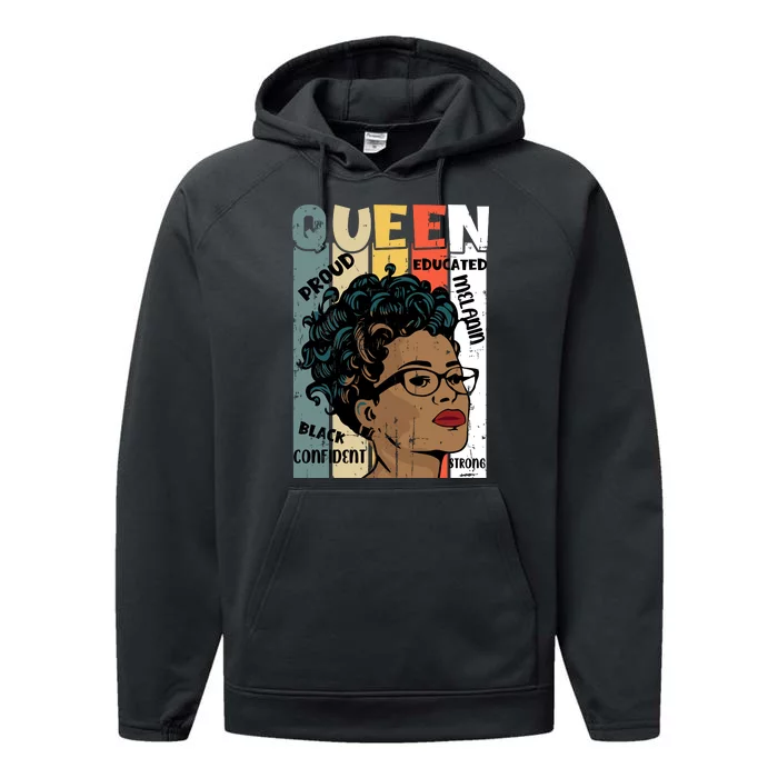 Juneteenth Queen Celebration Artwork Performance Fleece Hoodie