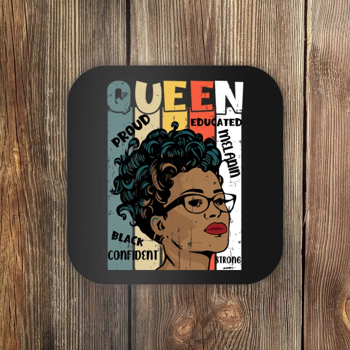 Juneteenth Queen Celebration Artwork Coaster