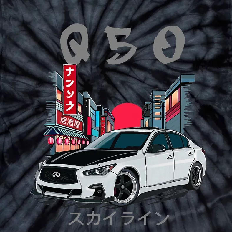 Jdm Q50 Car Lover Enthusiast Skyline Tie-Dye T-Shirt