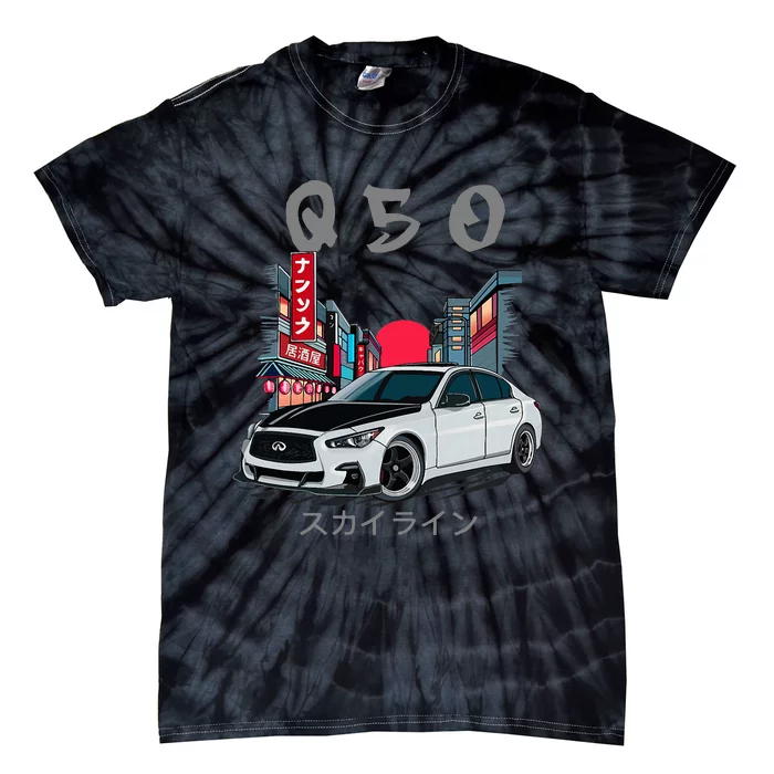 Jdm Q50 Car Lover Enthusiast Skyline Tie-Dye T-Shirt