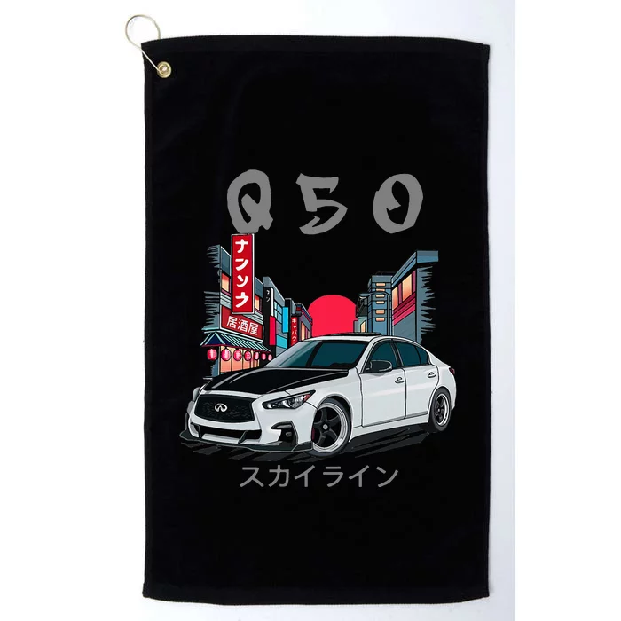 Jdm Q50 Car Lover Enthusiast Skyline Platinum Collection Golf Towel