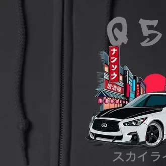 Jdm Q50 Car Lover Enthusiast Skyline Full Zip Hoodie