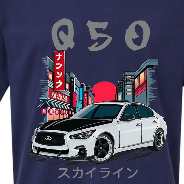 Jdm Q50 Car Lover Enthusiast Skyline Sueded Cloud Jersey T-Shirt