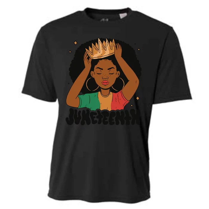 Juneteenth Queen Female Cooling Performance Crew T-Shirt