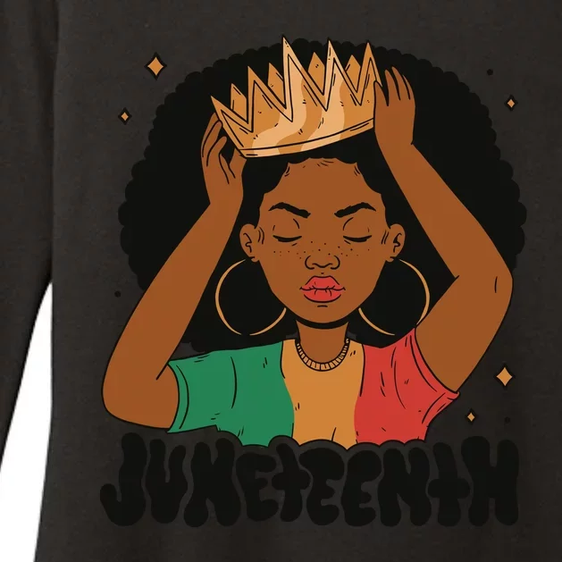 Juneteenth Queen Female Womens CVC Long Sleeve Shirt