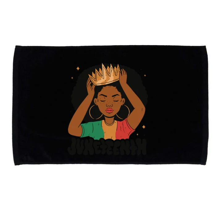 Juneteenth Queen Female Microfiber Hand Towel