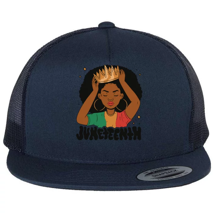 Juneteenth Queen Female Flat Bill Trucker Hat